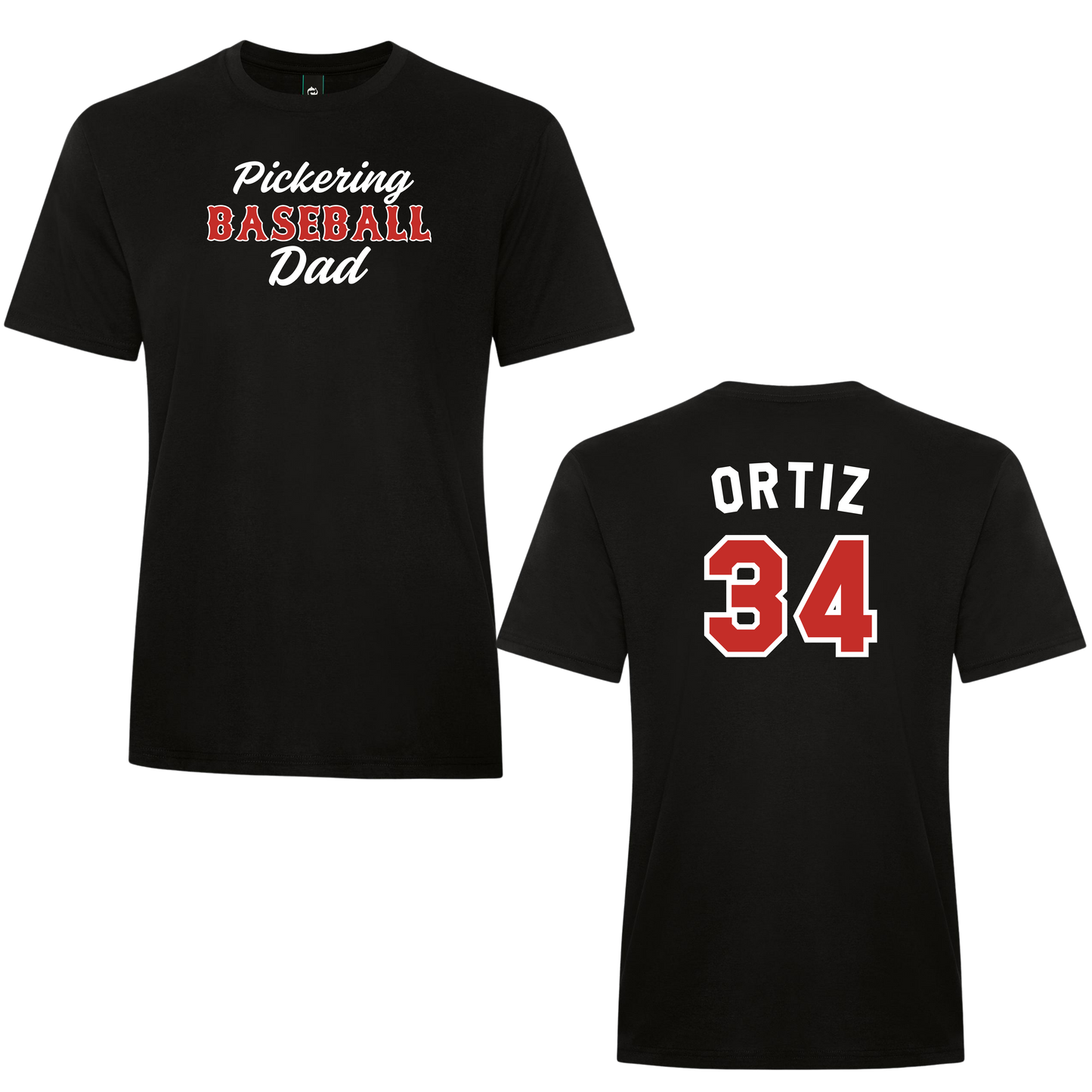 PICKERING BASEBALL DAD COTTON BLEND TEE WITH NAME + NUMBER OPTION