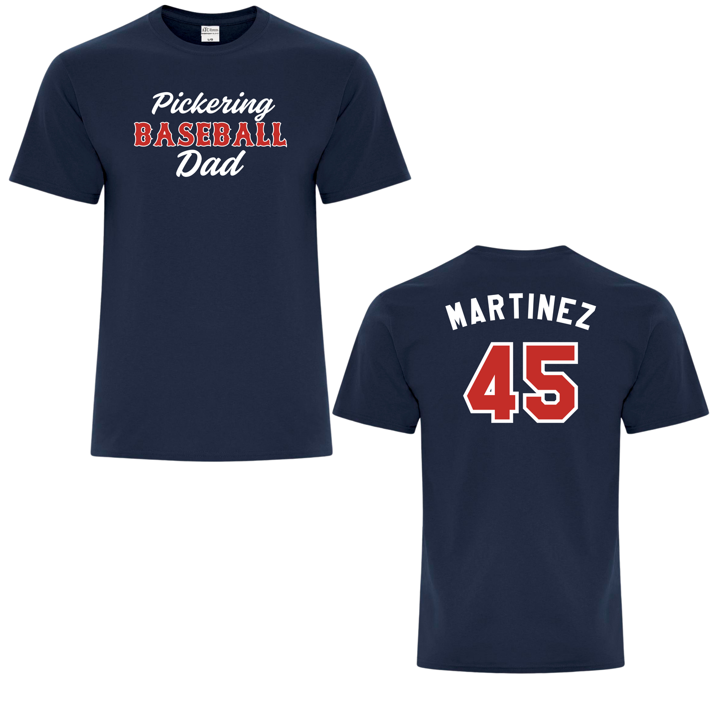 PICKERING BASEBALL DAD COTTON BLEND TEE WITH NAME + NUMBER OPTION