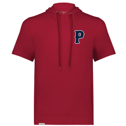 PICKERING P LOGO SOFT KNIT SHORT SLEEVE HOODIE w/ PERSONALIZED NAME AND NUMBER OPTION