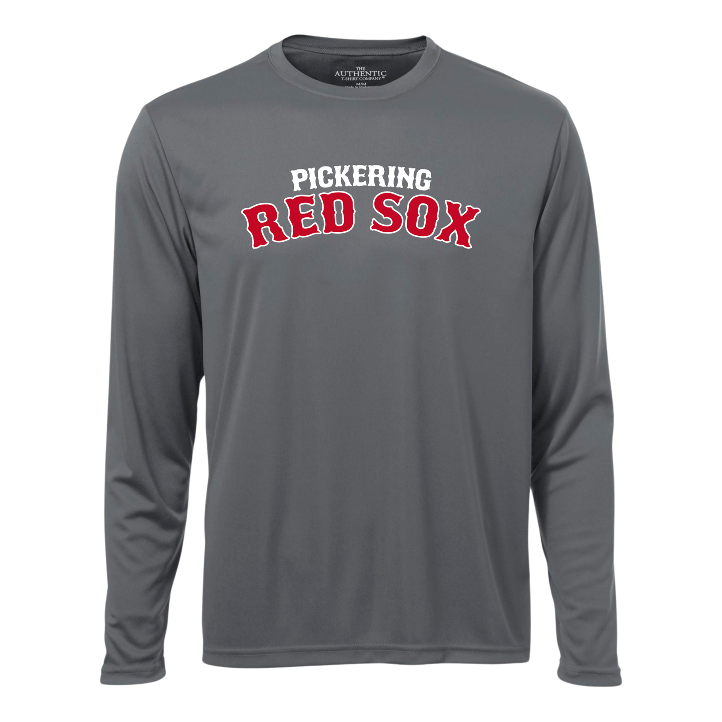 Pickering Red Sox Long Sleeve 100% Polyester "Dri-Fit" Tee with Personalized Number Option