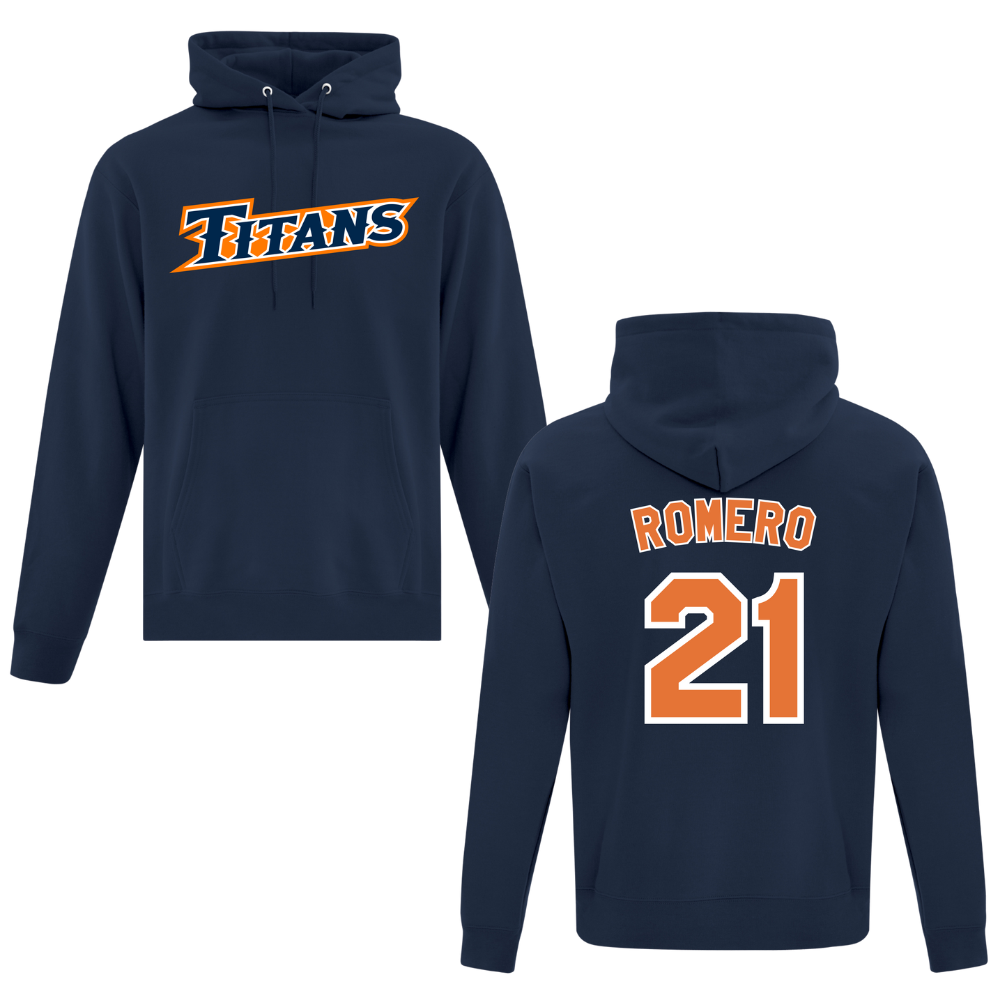 Personalized Name & Number Cotton/Poly Hoodie