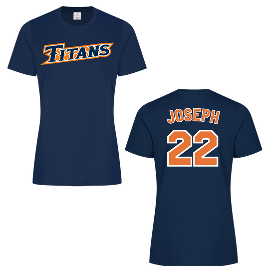 LADIES Personalized Name & Number Cotton/Poly T-Shirt