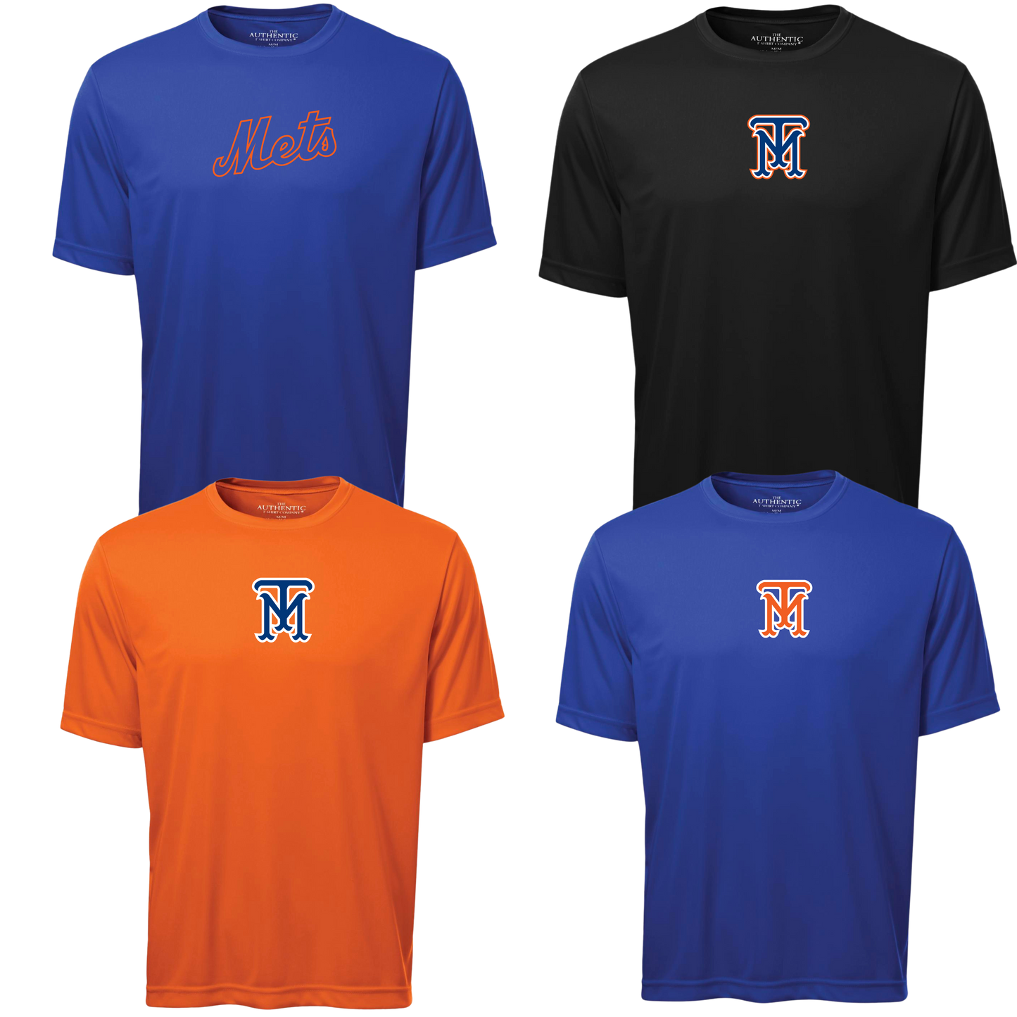NEW! 4 PACK METS LOGO DRI-FIT TEES