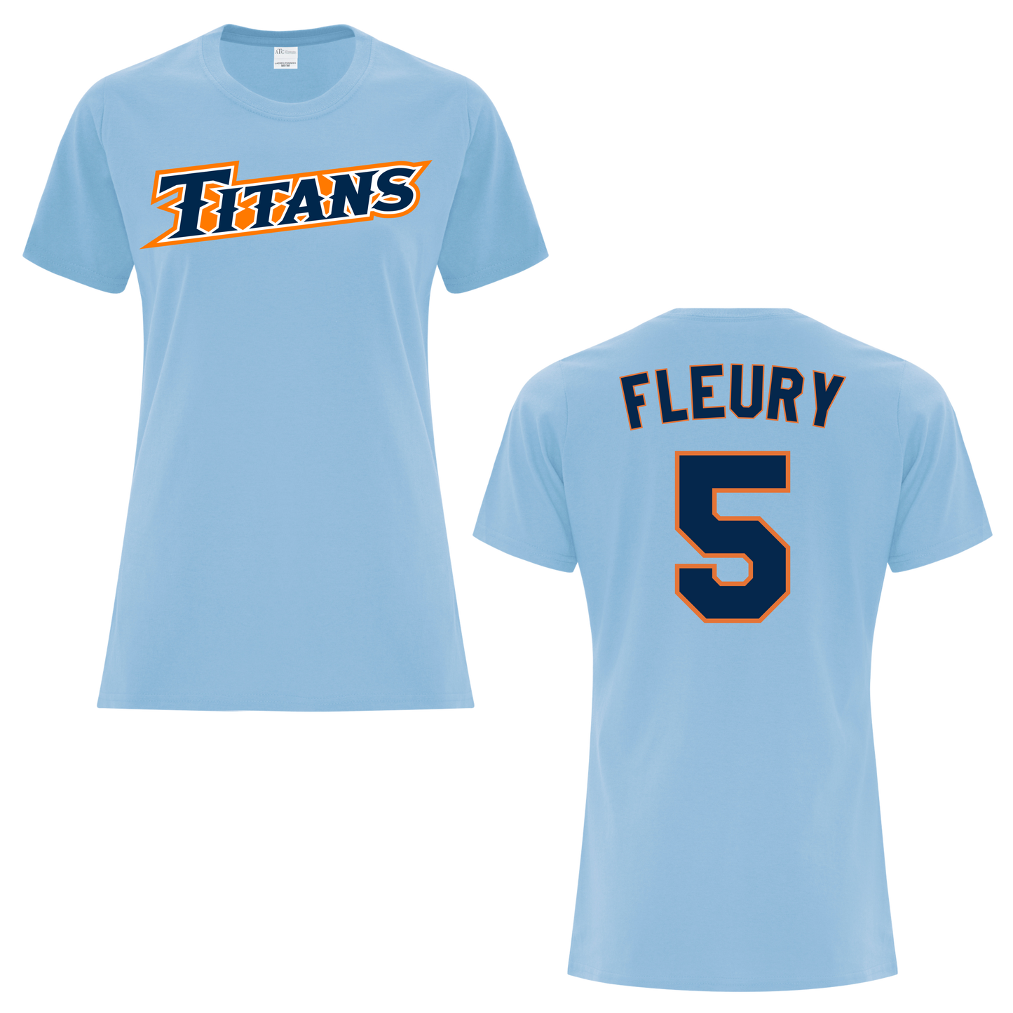 LADIES Personalized Name & Number Cotton/Poly T-Shirt