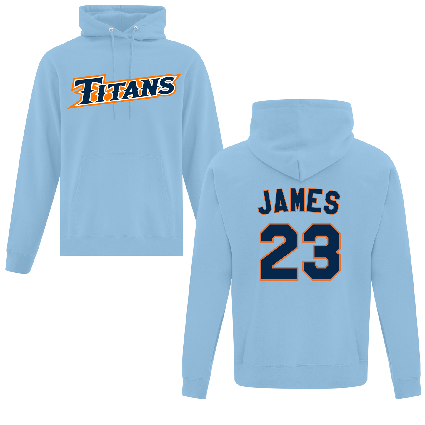 Personalized Name & Number Cotton/Poly Hoodie