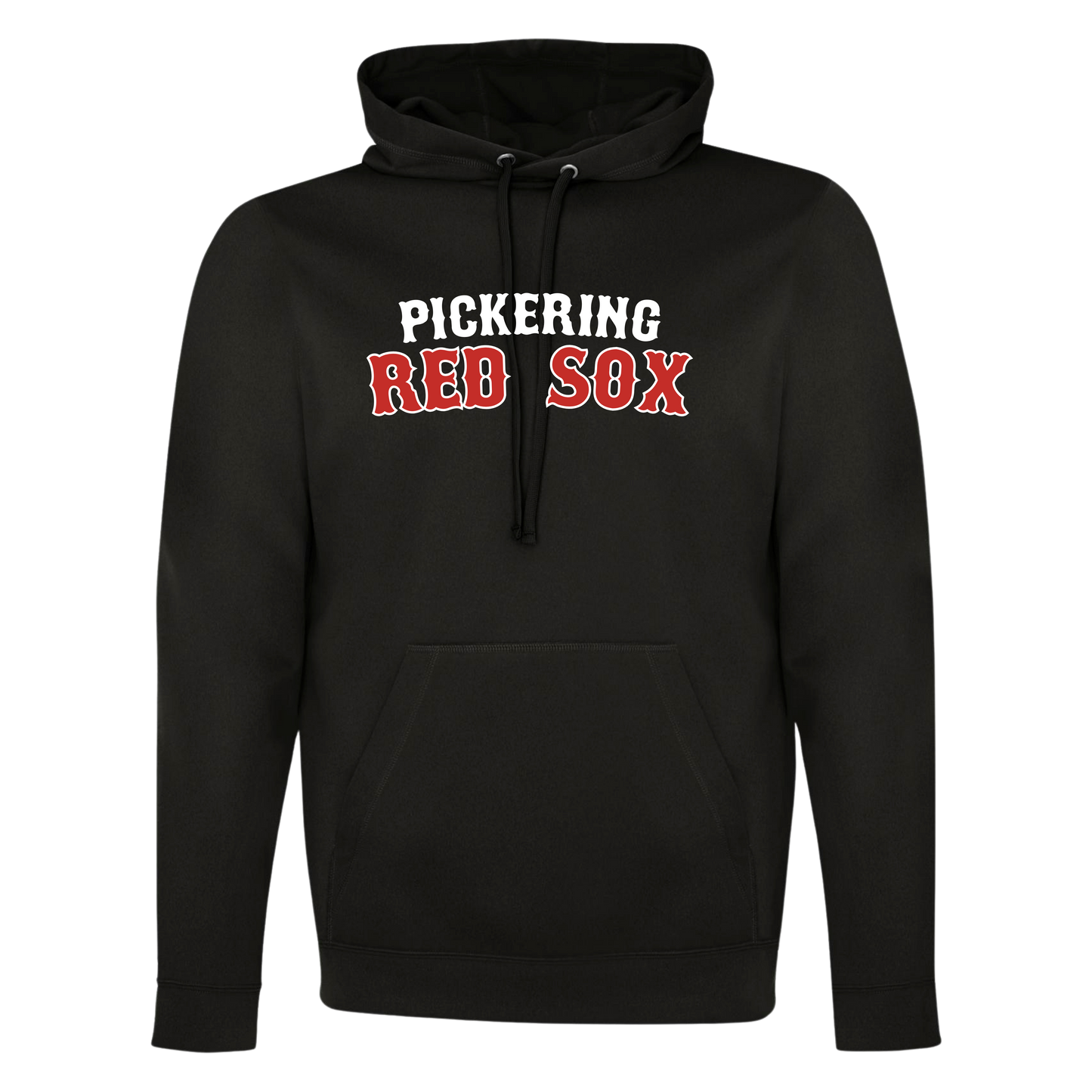 PICKERING RED SOX 100% POLYESTER HOODIE with NAME + NUMBER OPTION