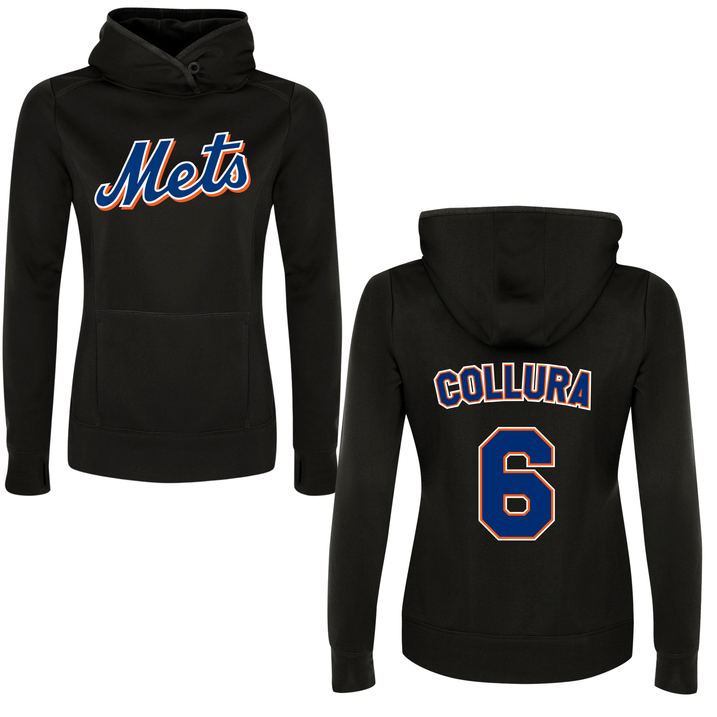 LADIES Personalized Name & Number 100% Polyester Hoodie
