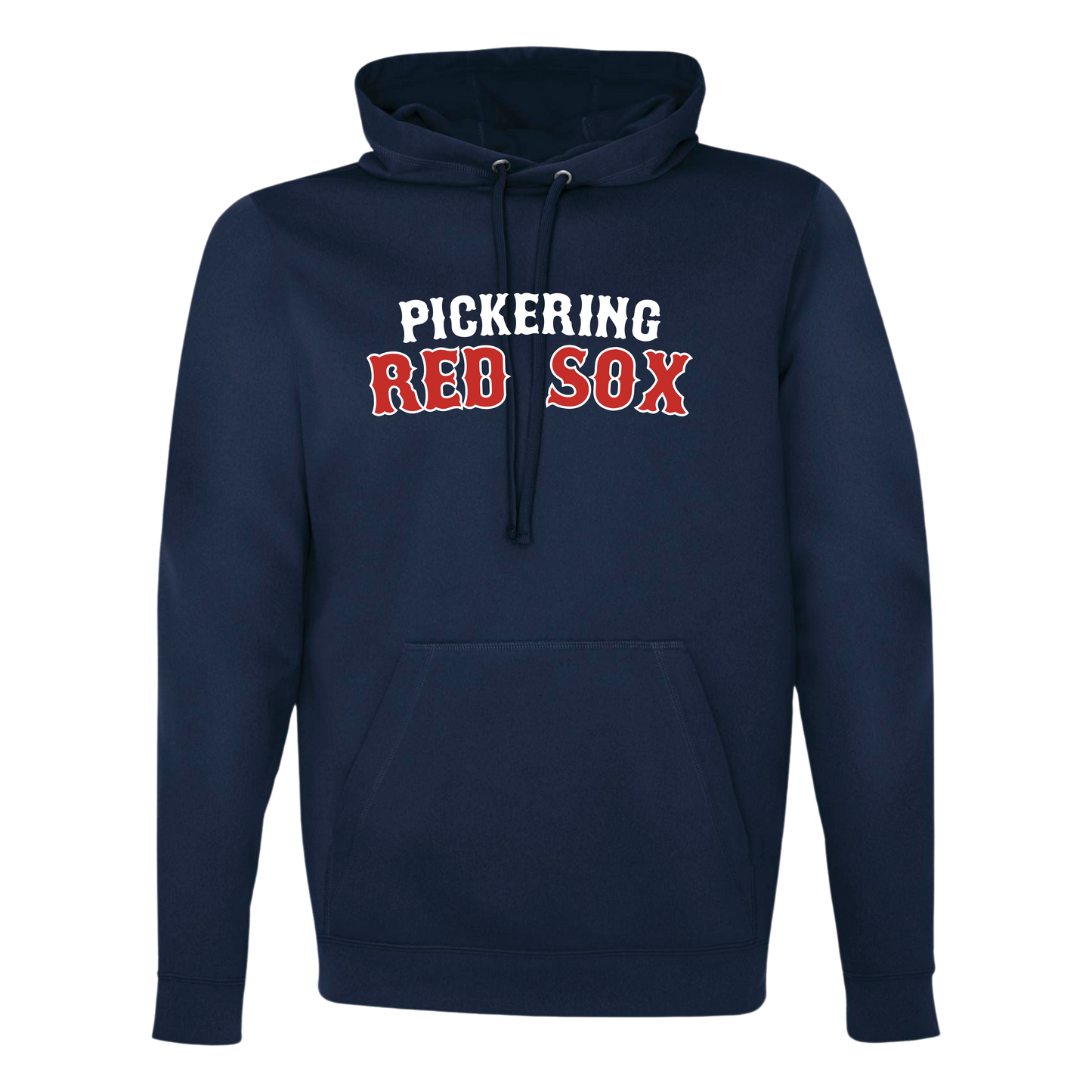 PICKERING RED SOX 100% POLYESTER HOODIE with NAME + NUMBER OPTION