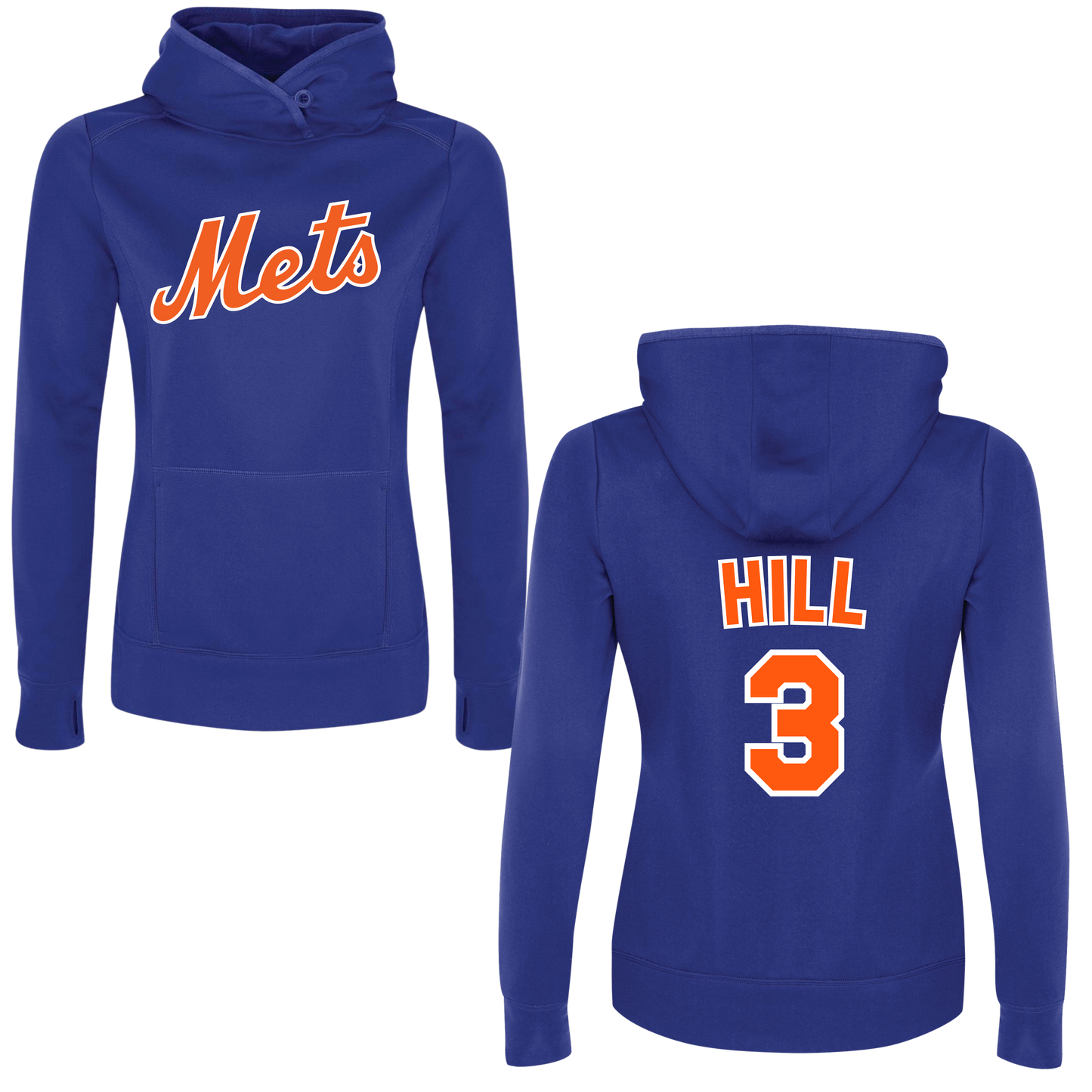 LADIES Personalized Name & Number 100% Polyester Hoodie