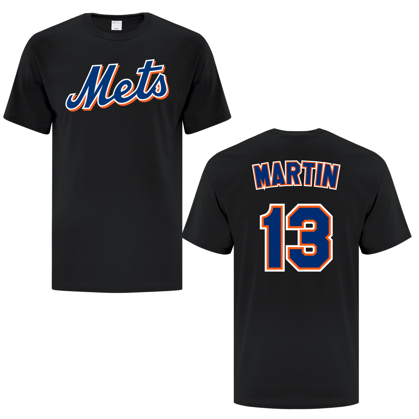 Personalized Name & Number Cotton/Poly T-Shirt - 100% Poly Dri-Fit Option Available