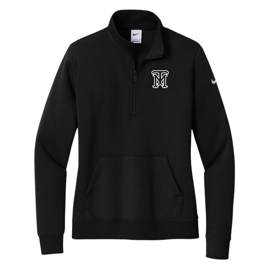 *NEW* Ladies Nike Club Fleece Sleeve Swoosh 1/2 Zip