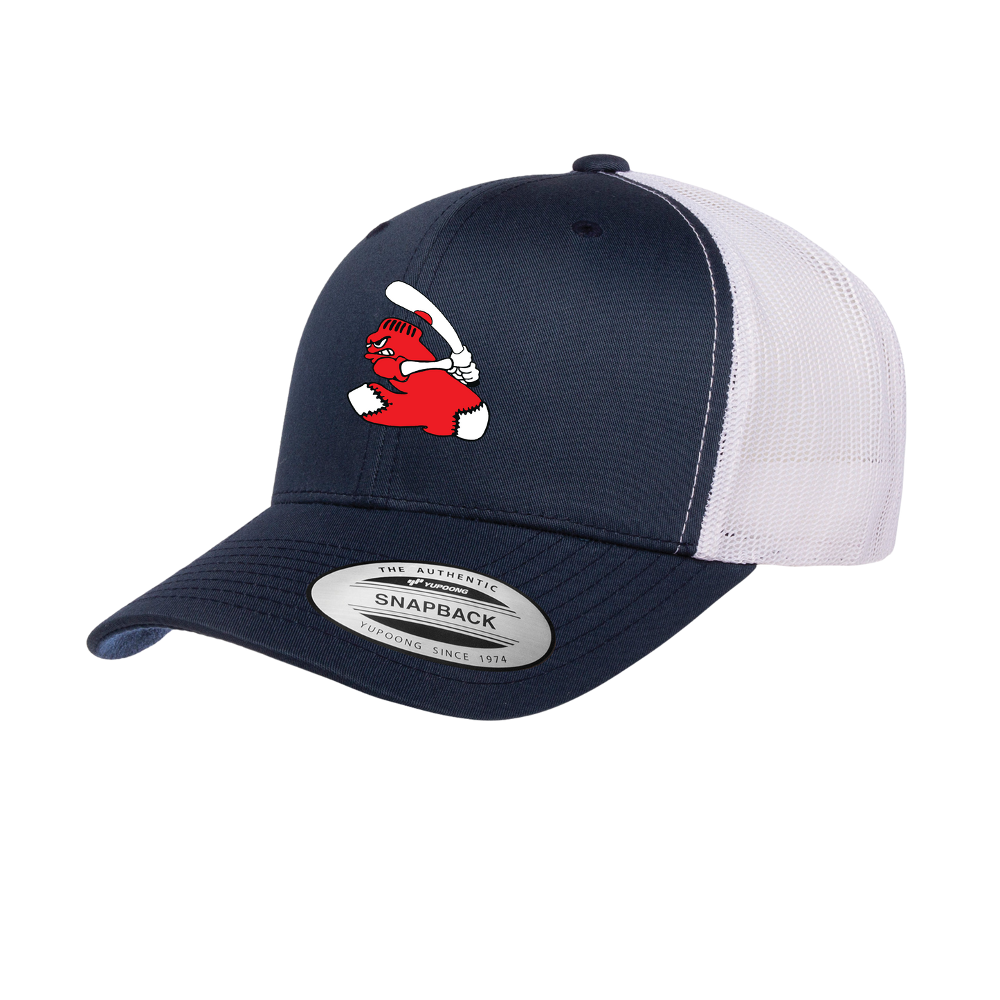 Angry Sock Navy Trucker Snap Back Hat