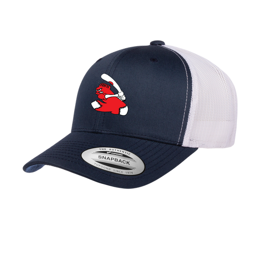 Angry Sock Navy Trucker Snap Back Hat