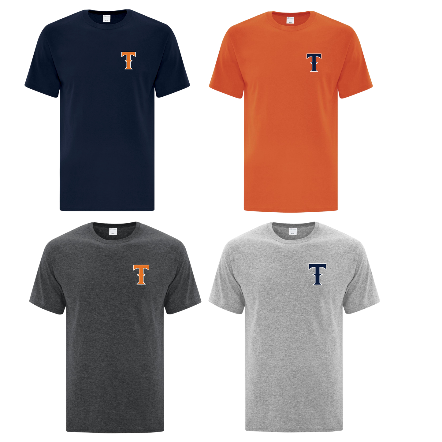 4 Pack 100% Poly Dri-Fit Tee Titans "T" Logo